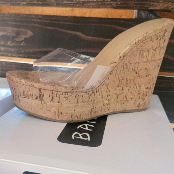 Clear Cork Wedges - Picture 2 of 3